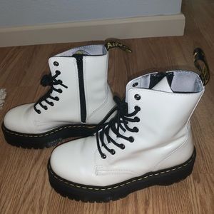 White Doc marten platform size 9